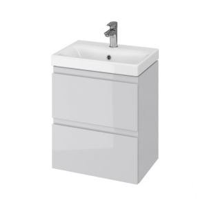 Dulap cu lavoar Moduo Slim, cu sertare, 50, S801-228-ECO, gri