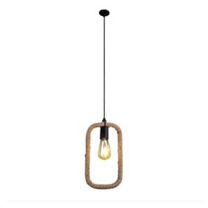 Lustra rustic cu sfoara, tip pendul, Dreptungi