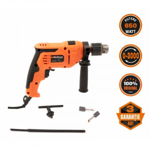 Masina de gaurit cu percutie WOLFSON - 650 W, 3000 rpm