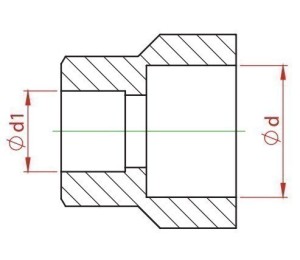 Mufa redusa teava PPR alb, Ø90 - Ø40 mm, PN25