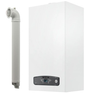 Pachet centrala termica pe gaz/GPL in condensare Ariston Cares S 24 kW, schimbator otel inox, incalzire si ACM, Kit evacuare inclus si Kit rapid de curatare/protectie instalatii termice Doctor Cleanex Plus - Img 2