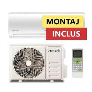Pachet Montaj Inclus - Aer conditionat Arielli, Clasa A++, Capacitate 12.000 BTU, Inverter, WiFi, Auto-Restart, Autocuratare, Sleep, Turbo, ECO (valabil pentru NEAMT, IASI si BARLAD)