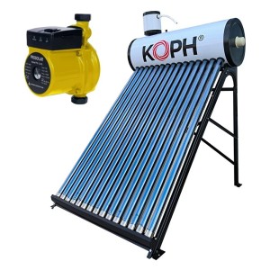 Pachet panou solar nepresurizat KOPH CNP-58-120, 120 litri, 12 tuburi, suport terasa, apa calda + Pompa ridicare presiune PS 12/10G 180