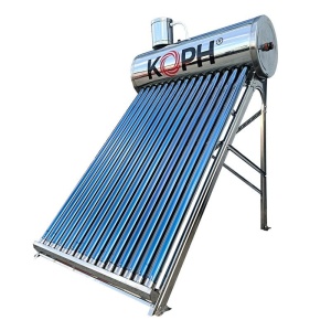 Pachet panou solar nepresurizat KOPH CNS-58-150, 150 litri, 15 tuburi, suport terasa, apa calda + Pompa ridicare presiune PS 12/10G 180 - Img 2