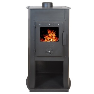 Pachet soba pe lemn Termax Armonia, 8.45 kW, randament 80.36%, 55 m², Maro, set accesorii, aspirator cenusa si suport lemne foc metalic Termax M - Img 6