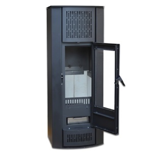 Pachet soba pe lemn Termax Belissima, 9.47 kW, randament 84.32%, 60 m², Antracit, set accesorii, aspirator cenusa si suport lemne foc metalic Termax M - Img 5