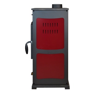 Pachet soba pe lemn Termax Bunica, 8.45 kW, randament 80.36%, 55 m², Bordo, set accesorii, aspirator cenusa si suport lemne foc metalic Termax XL - Img 3