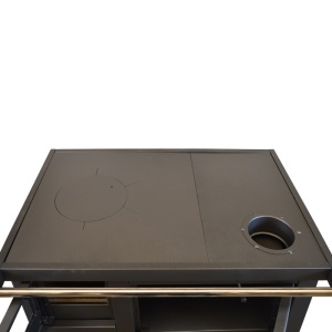 Pachet Termosoba pe lemn Termax Voinic, 12.05 kW, evacuare pe dreapta, cuptor integrat, randament 85.29%, 80 m², Antracit, Grup siguranta, Pompa recirculare si Boiler termoelectric Tesy 80 litri - Img 6