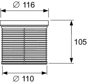 Prelungitor pentru sifon pardoseala TECE drainpoint S, 3660006 - Img 2
