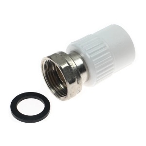 Racord semiolandez PPR, ⌀20 mm x 1/2", filet interior, alb - Img 3