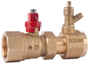 Robinet cu bila HERZ cu olandez, FI-FI Ø 3/4", PN25, pentru vase de expansiune