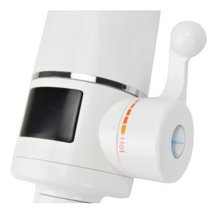 Robinet electric instant apa calda Termax RX 010-1, 3000 W, ecran LCD, 2.5 l/min, IPX4, montaj pe chiuveta, Alb