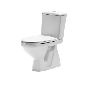 Set vas WC stativ, Roma, cu rezervor si capac din polipropilena inclus, R02-020, alb