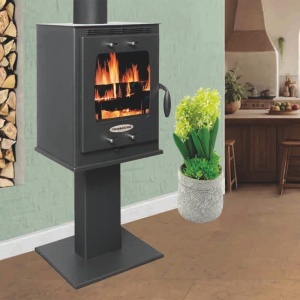 Soba pe lemn Termax Vesta cu picior, 9.47 kW, randament 84.32%, 60 m², Antracit - Img 2