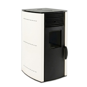 Soba pe peleti KOPH PD 10 kW, cu aer cald, buncar peleti 12 kg, 60 mp, Alb - Img 4
