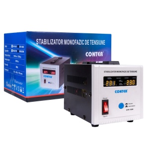 Stabilizator de tensiune cu releu Conter AVR SVR 1000VA / 750W - Img 2