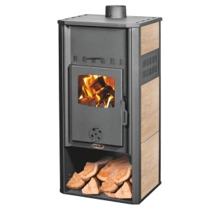 Termosemineu pe Lemn, Termax Roma E3, 14 kW, randament 83.9%, 90 m², spatiu depozitare lemne, Crem
