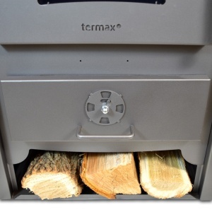 Termosoba pe lemn Termax Codru, 24.43 kW, cuptor integrat, randament 85.10%, 155 m², Antracit - Img 6