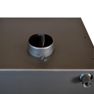 Termosoba pe lemn Termax Codru, 24.43 kW, cuptor integrat, randament 85.10%, 155 m², Negru - Img 8