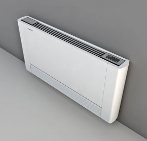 Ventiloconvector standard de pardoseala Fondital Aural One 80 SX, design modern si elegant, 1325 x 579 x 129 mm, motor cu tehnologie inverter, Alb - Img 5