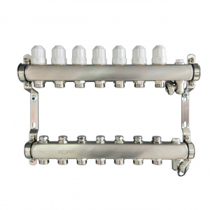 Ansamblu distribuitor pentru corpuri de incalzire, 10 cai, KOPH, inox 1" - Img 3