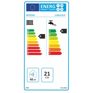 Centrala termica pe gaz in condensare, Motan Mkdens C38GC20-P,  22.5 kW, murala, afisaj LCD, protectie inghet, IP40, schimbator caldura inox, incalzire si ACM, Kit evacuare inclus
