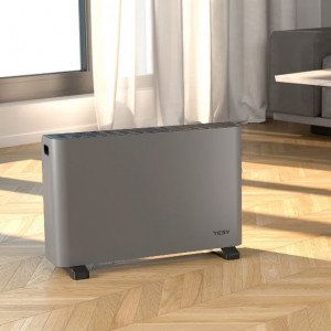 Convector de podea Tesy CN 207 ZF G, 4 optiuni de setare a caldurii: 1000/2000 W + ventilator, termostat, functie turbo, Gri