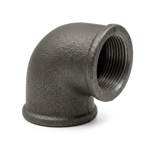 Cot negru pentru gaz 90° Nr. 2, FI-FE, 1/2", KOPH