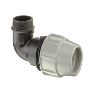 Cot PEHD, Ø40 mm x 1 1/4 E, 90º, PN16, Plasson