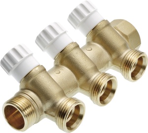 Distribuitor cu robinet 3 cai, TECE, 3/4", 8730007