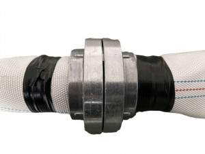 Furtun pompieri cu mufe cuplare metalice WOLFSON FPC-20, 2” toli, rola 20m, ø 50mm, 8 bari, exterior din tesatura sintetic si interior cauciucat