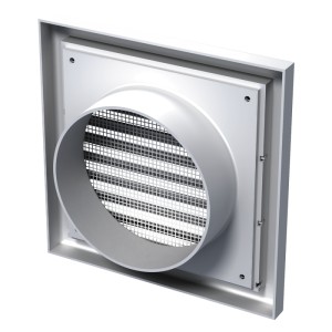 Grila ventilatie patrata Vents MV100VS MV 100Vs, plasa pentru insecte, diametru 100 mm, 154 x 154 mm
