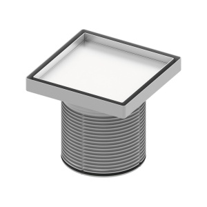 Inalțator cu grila Tece drainpoint S din otel inoxidabil, 150 x150 mm, design plate, 3660011