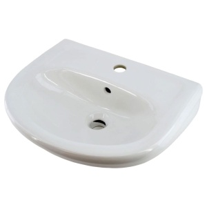 Lavoar perete, ceramica, 55 cm, alb lucios, Easil Matiz