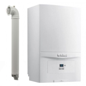 Pachet apartament cu 2 camere, centrala termica pe gaz in condensare Vaillant ecoTEC pure VUW 286/7-2, 26.1 kW, Termostat inteligent, Set robineti, Calorifere, Kit evacuare inclus si Kit complet armaturi montaj - Img 2