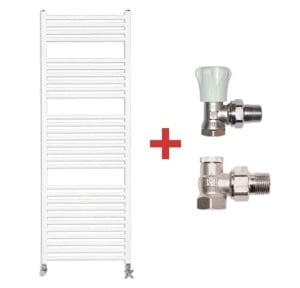 Pachet calorifer (radiator) din aluminiu scarita, Fondital Cool, 600/1490 mm, Robineti Tur/Retur Herz 1/2"