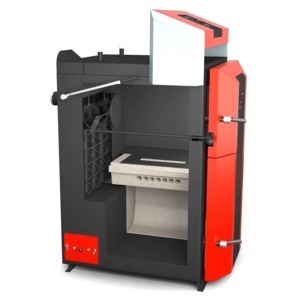 Pachet cazan pe lemne cu gazeificare ATTACK DPX, 35 kW, volum manta apa 110 litri, grosime camera ardere 6 mm, randament 91%, lungime maxima bustean 65 cm, cos evacuare Ø150 mm, Pompe recirculare, Vas expansiune, Grup siguranta, Boiler termoelectric 100 - Img 7