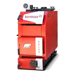 Pachet centrala pe lemn/carbune Termax Polar 30 kW cu ventilator si automatizare, 180 m², Ø cos fum 180 mm, volum manta apa 100 litri, grosime focar 6 mm, randament 86%, Calorifere, Pompe recirculare, Vas expansiune - Img 4