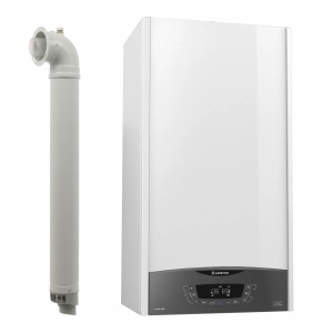 Pachet centrala termica pe gaz/GPL in condensare Ariston Clas One WIFI 24 kW, incalzire si ACM, Kit evacuare inclus, Robineti si Filtru antimagnetita - Img 2
