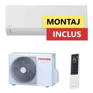 Pachet Montaj Inclus - Aparat de aer conditionat Toshiba Edge White 13000 BTU/h, A+++, Ultra Pure Filter, Low Noise, 8°C Mode, Wi-Fi Ready, Self-cleaning (valabil pentru NEAMT, IASI si BARLAD)