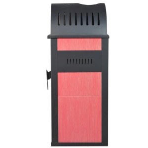 Pachet soba pe lemn Termax Aurora, 8.45 kW, randament 80.36%, 55 m², Rosu, set accesorii, aspirator cenusa si suport lemne foc metalic Termax M - Img 4