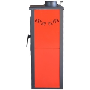 Pachet soba pe lemn Termax Bucur, 6.11 kW, randament 86.49%, 40 m², Rosu, set accesorii, aspirator cenusa si suport lemne foc metalic Termax M - Img 6