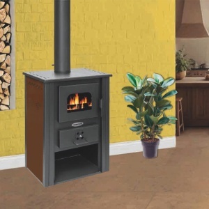 Pachet Termosemineu pe lemn Termax Decebal, 11.52 kW, randament 85.59%, 75 m², Maro, Grup siguranta, Pompa recirculare si Boiler termoelectric Tesy 80 litri - Img 4