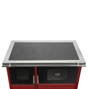 Pachet termosoba pe lemn Termax Maria 25 kW din otel, evacuare pe stanga, cuptor, design modern si functional, 150 mp, Bordo, Grup siguranta, Vas expansiune, Supapa termica si Pompa recirculare - Img 6