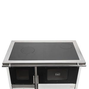 Termosoba pe lemn Termax Bosanka 25 kW din otel, evacuare pe dreapta, Alb
