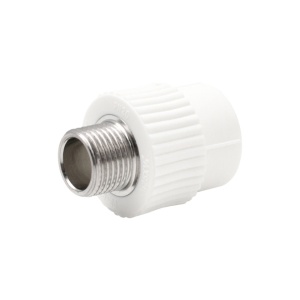 Racord PPR, ⌀25 mm x 1/2", filet exterior, alb