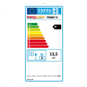 Semineu pe peleti Clam Primo 15, cu aer cald, incalzire pana la 150 mp, buncar 60 kg
