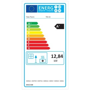 Semineu premium pe lemn TEBA TKS-15, 12 kW, cuptor integrat cu tava inclusa, diametru cos fum Ø80 mm, randament 78%, 1160 x 600 x 460 mm - Img 2