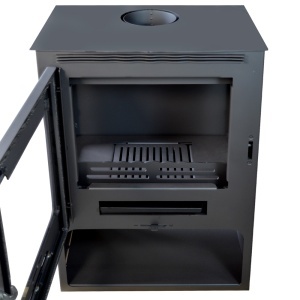 Soba pe lemn Termax Atria, 12.2 kW, randament 84.17%, 80 m², spatiu depozitare lemne, Negru - Img 5