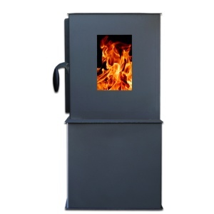 Soba pe lemn Termax Ilinca, 12.2 kW, randament 84.17%, 80 m², spatiu depozitare lemne, Negru - Img 4